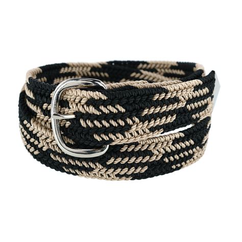 Black Woven Nylon Belt 